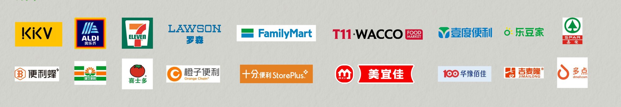 线下渠道 KKV 奥乐齐 7-ELEVEn 罗森 全家 等